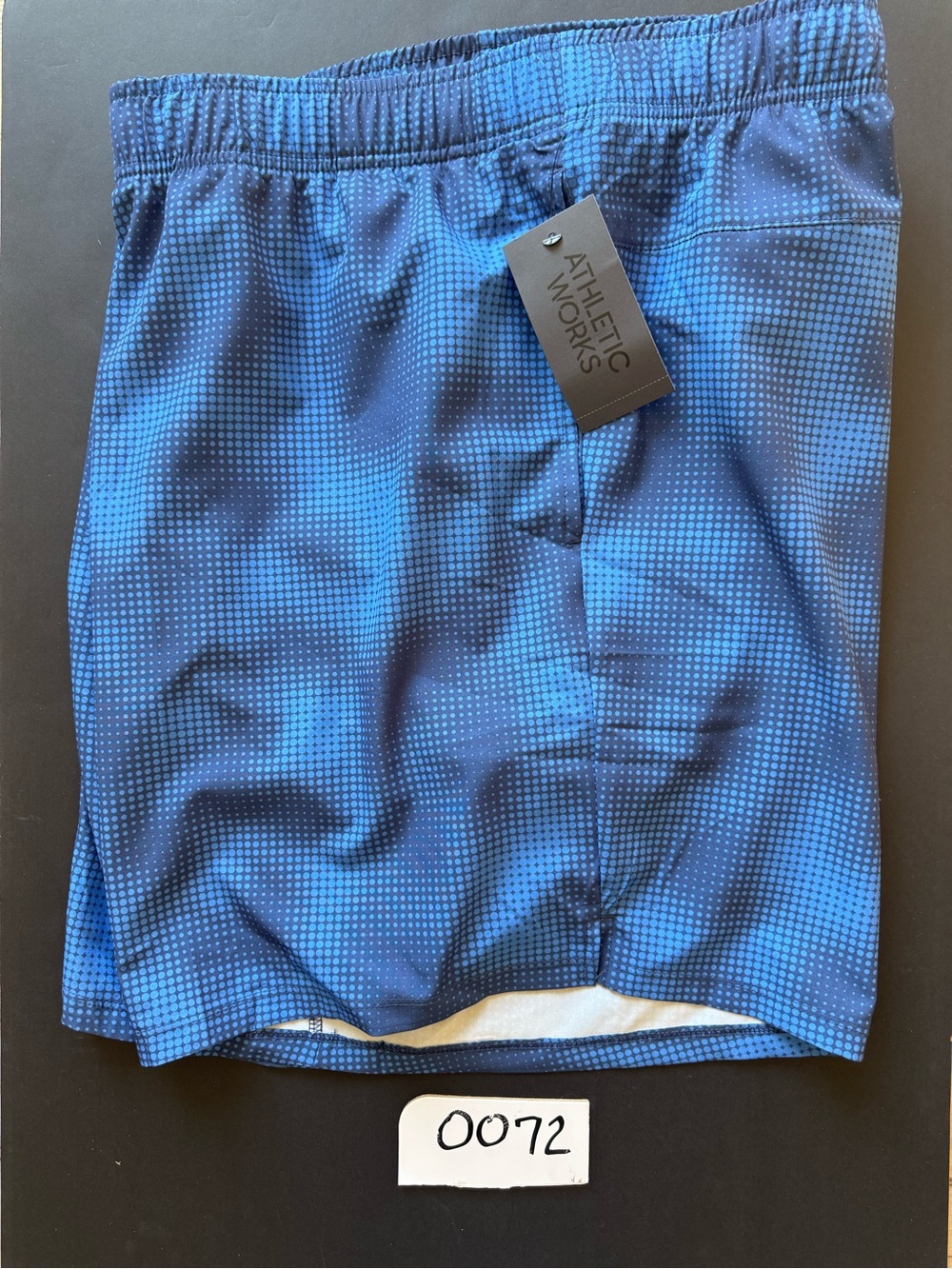 Athletic Works Blue Men's Swim Trunks with Micro Dot Pattern